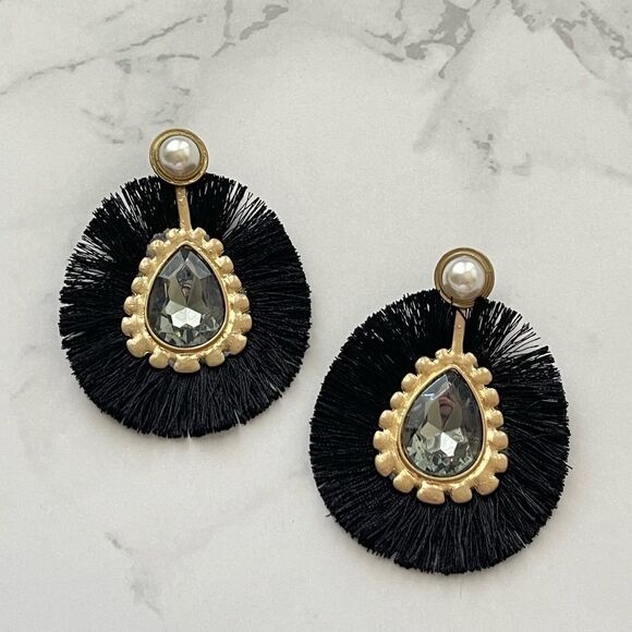 Zara fringe dangle summer boho chic earrings NEW - Picture 1 of 2